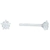 Children's Sterling Silver Cubic Zirconia 3mm Star Stud Earrings