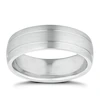 Men's Sterling Silver 7mm Matt & Polished Ring