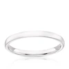 9ct White Gold 2mm Super Heavy Court Ring