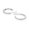 Sterling Silver & Cubic Zirconia Claw Set Half Hoop Earrings 3 Sterling Silver & Cubic Zirconia Claw Set Half Hoop Earrings