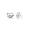 Sterling Silver & Cubic Zirconia Claw Set Half Hoop Earrings 4 Sterling Silver & Cubic Zirconia Claw Set Half Hoop Earrings