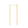 9ct Yellow Gold Straight Bar Drop Earrings
