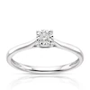 Engagement Ring 9ct White Gold Illusion Set Solitaire 0.05ct Diamond Ring
