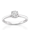 Engagement Ring 9ct White Gold Illusion Set Solitaire 0.17ct Diamond Ring