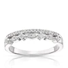 Sterling Silver Two Row Half Eternity 0.20ct Diamond Ring