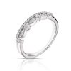 Sterling Silver Two Row Half Eternity 0.20ct Diamond Ring 3 Sterling Silver Two Row Half Eternity 0.20ct Diamond Ring