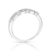 Sterling Silver Two Row Half Eternity 0.20ct Diamond Ring 4 Sterling Silver Two Row Half Eternity 0.20ct Diamond Ring