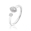 9ct White Gold 0.15ct Total Diamond Open Two Stone Ring 3 9ct White Gold 0.15ct Total Diamond Open Two Stone Ring