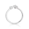 9ct White Gold 0.15ct Total Diamond Open Two Stone Ring 4 9ct White Gold 0.15ct Total Diamond Open Two Stone Ring